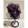 Image 1 : AMETHYST SPECIMEN ON METAL STAND APPROX 10" RETAIL $2,400