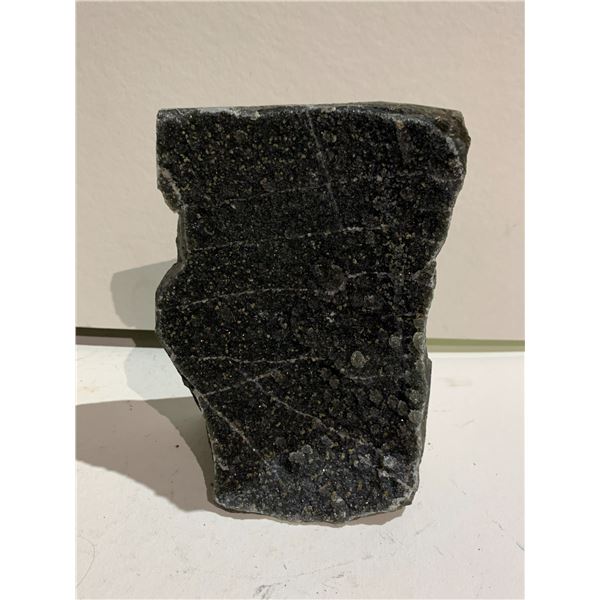 BLACK AMETHYST GEODE APPROX 6 X 4.5  RETAIL $1,500