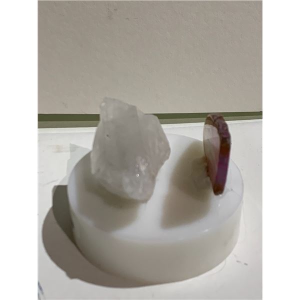 CLEAR QUARTZ AND AGATE DISPLAY RETAIL $589