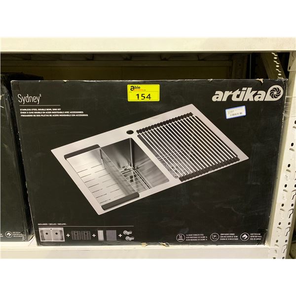 ARTIKA SYDNEY STAINLESS STEEL DOUBLE BOWL SINK KIT