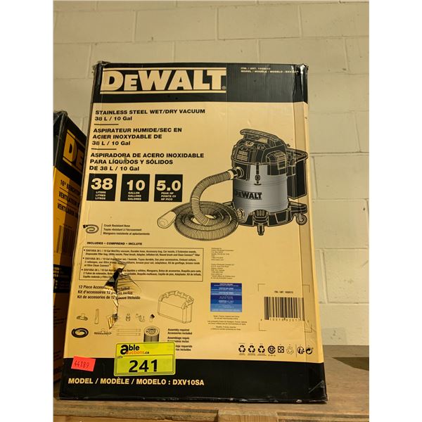 DEWALT STAINLESS STEEL WET DRY VAC