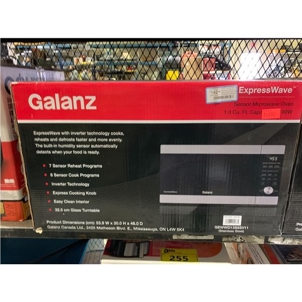 GALANZ EXPRESS WAVE 1.3 CUBIC FOOT STAINLESS STEEL MICROWAVE