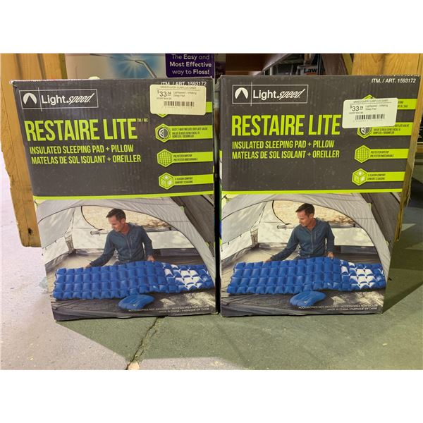 PAIR OF RESTAIRE LITE INSULATED SLEEPING PADS