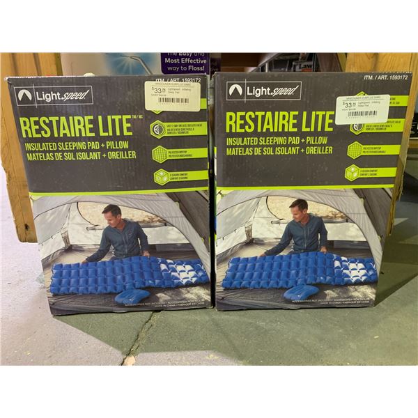 PAIR OF RESTAIRE LITE INSULATED SLEEPING PADS