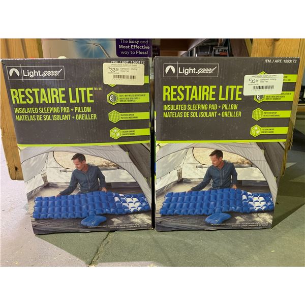 PAIR OF RESTAIRE LITE INSULATED SLEEPING PADS