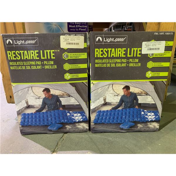 PAIR OF RESTAIRE LITE INSULATED SLEEPING PADS