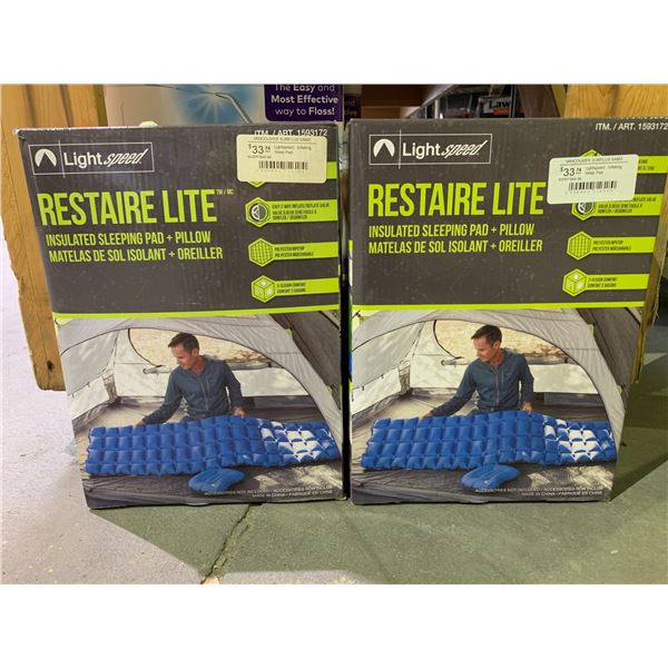 PAIR OF RESTAIRE LITE INSULATED SLEEPING PADS