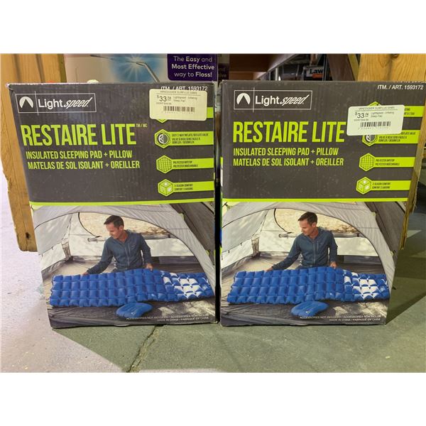 PAIR OF RESTAIRE LITE INSULATED SLEEPING PADS