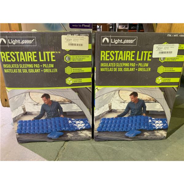 PAIR OF RESTAIRE LITE INSULATED SLEEPING PADS