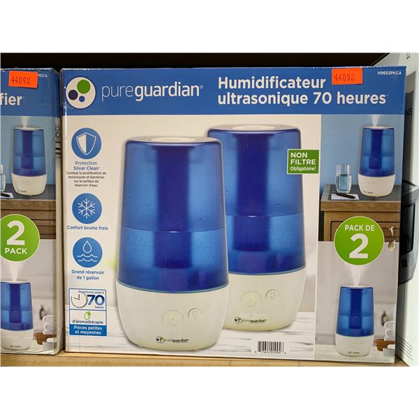 PURE GUARDIAN 70 HOUR ULTRASONIC HUMIDIFIER SET OF 2