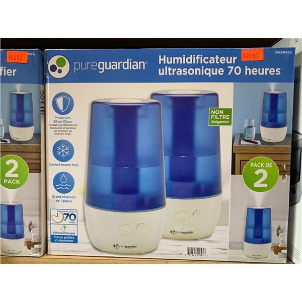 PURE GUARDIAN 70 HOUR ULTRASONIC HUMIDIFIER SET OF 2