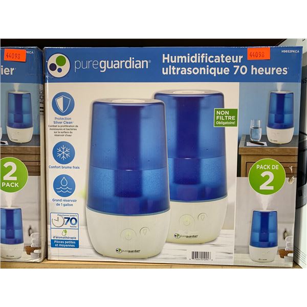 PURE GUARDIAN 70 HOUR ULTRASONIC HUMIDIFIER SET OF 2