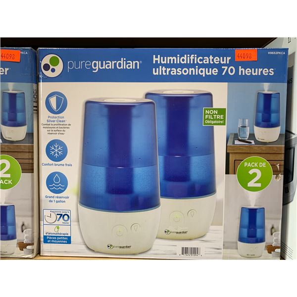 PURE GUARDIAN 70 HOUR ULTRASONIC HUMIDIFIER SET OF 2