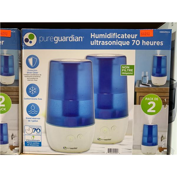 PURE GUARDIAN 70 HOUR ULTRASONIC HUMIDIFIER SET OF 2