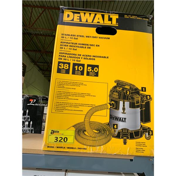 DEWALT STAINLESS STEEL WET DRY VAC