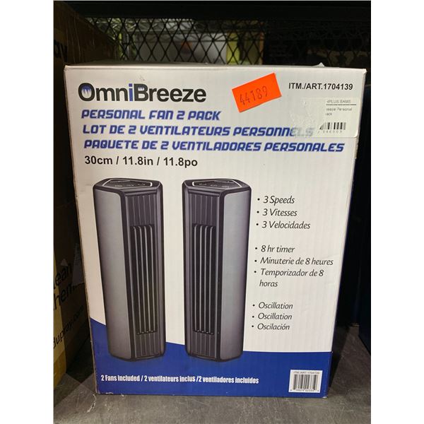 OMNIBREEZE PERSONAL FAN 2 PACK