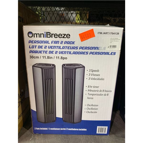 OMNIBREEZE PERSONAL FAN 2 PACK