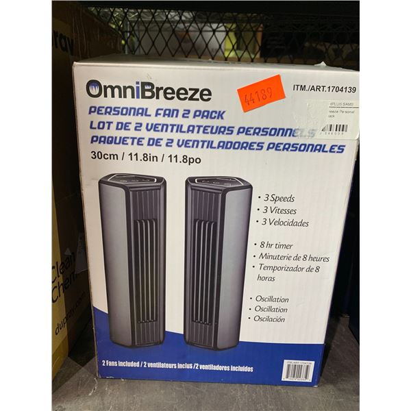 OMNIBREEZE PERSONAL FAN 2 PACK