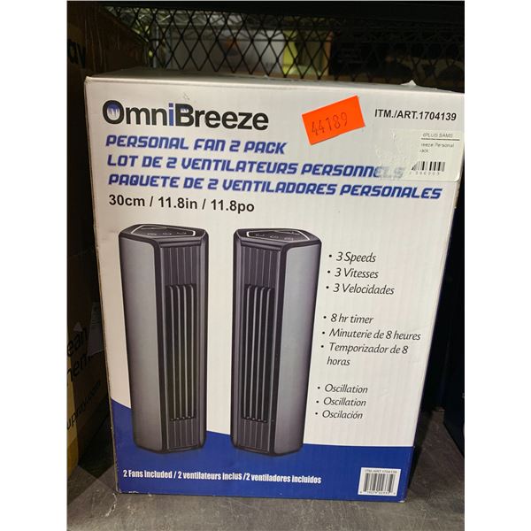 OMNIBREEZE PERSONAL FAN 2 PACK