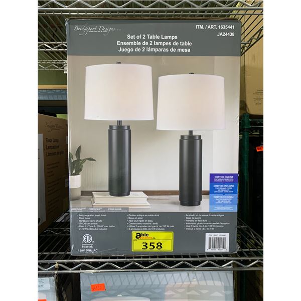 BRIDGEPORT DESIGN SET OF 2 TABLE LAMPS