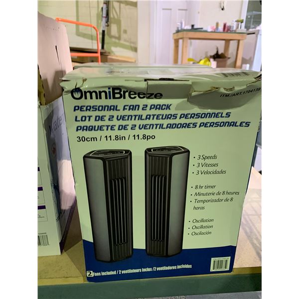 OMNIBREEZE PERSONAL FAN 2 PACK