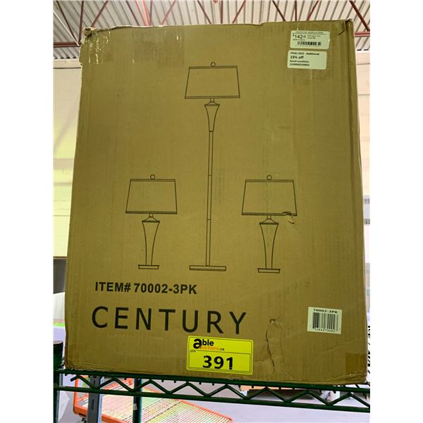 CENTURY 3PK LAMPS