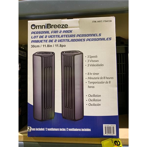 OMNIBREEZE PERSONAL FAN 2 PACK