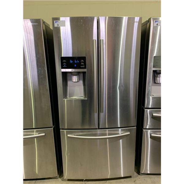 SAMSUNG STAINLESS STEEL FRENCH DOOR FRIDGE WITH ICE AND WATER MODEL RFG26J7500SR