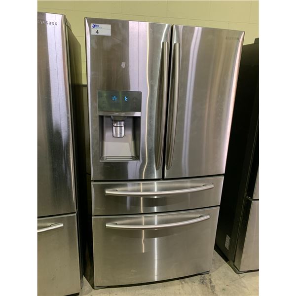 SAMSUNG STAINLESS STEEL FRENCH DOOR FRIDGE WITH ICE AND WATER MODEL RF24FSEDBSR