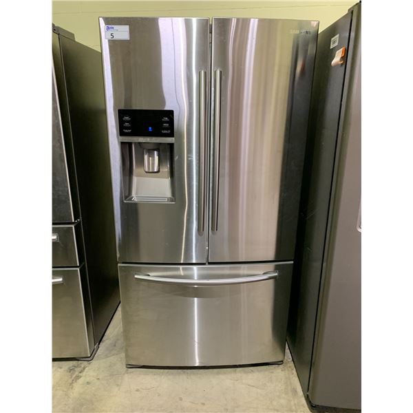 SAMSUNG STAINLESS STEEL FRENCH DOOR FRIDGE WITH ICE AND WATER MODEL RF23HCEDBSR