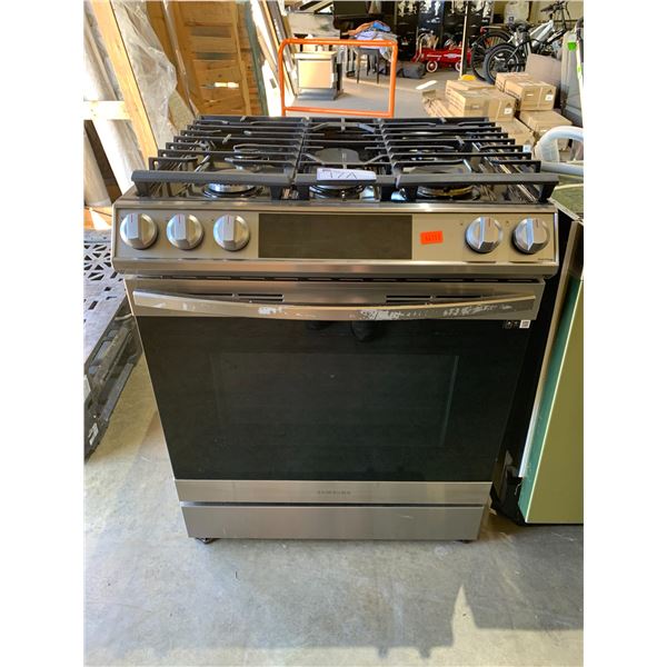 SAMSUNG STAINLESS STEEL 5 BURNER GAS STOVE WITH CONVECTION OVEN