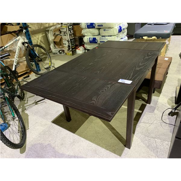 DINING TABLE WITH PULL OUT LEAVES APPROX 35.5 X 35.5 