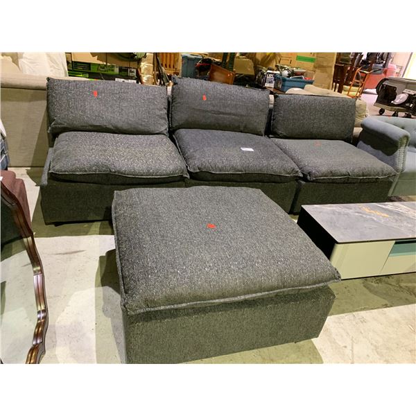 3 PIECE SECTIONAL WITH OTTOMAN