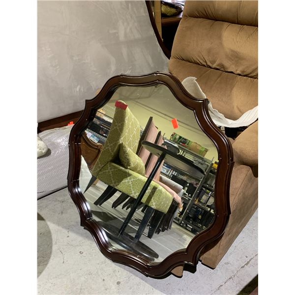 FRAMED WALL MIRROR APPROX 35 X 35"