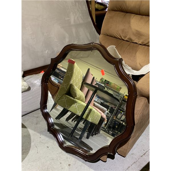 FRAMED WALL MIRROR APPROX 35 X 35"