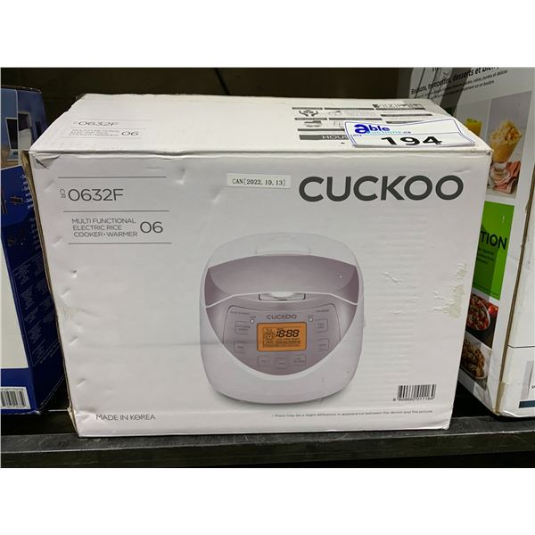 CUCKOO MULTI FUNCTIONAL ELECTRIC RICE COOKER MODEL 0632F