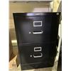 Image 1 : 2 DRAWER METAL FILE CABINET WITH FILE FOLDERS