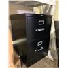 Image 2 : 2 DRAWER METAL FILE CABINET WITH FILE FOLDERS