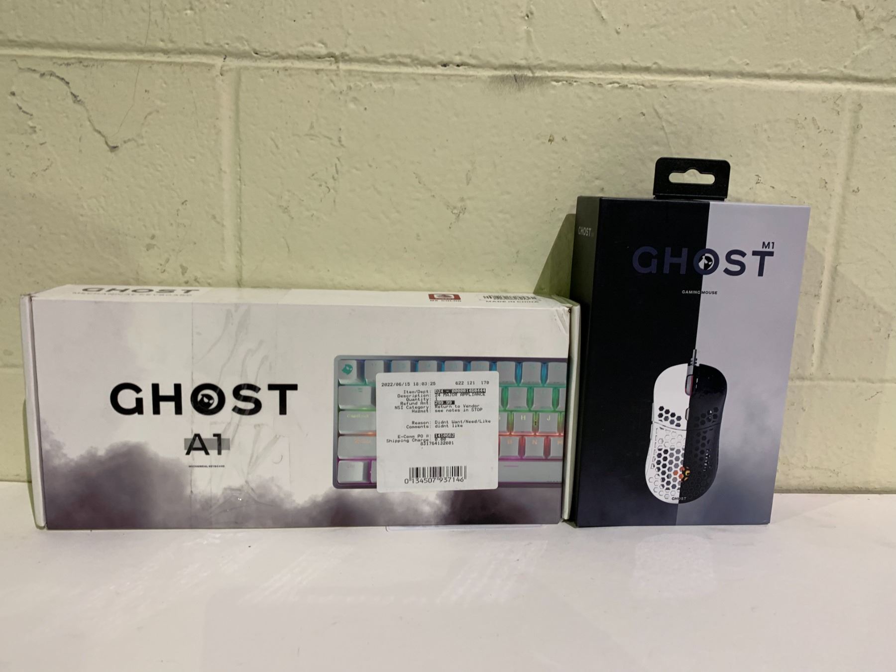 Ghost Computer Keyboard GHOST A1 WIRELESS TENKEYLESS MECHANICAL KEYBOARD & GHOST M1 12000 DPI ...
