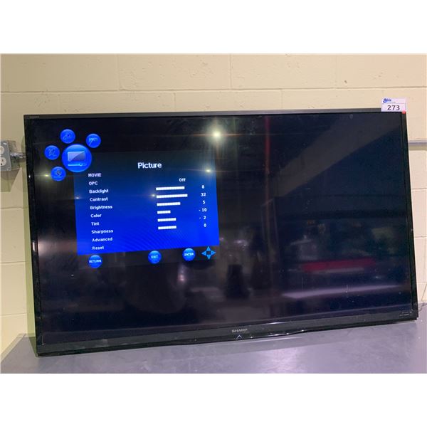 *TESTED WORKING* SHARP 60  TV WITH POWER CORD (NO REMOTE, NO STAND)