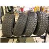 Image 1 : SET OF 4 ARCTIC CLAW WINTER 215/70R15 TIRES MOUNTED ON 5 BOLT BLACK METAL RIMS