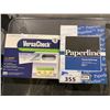 Image 1 : 2 REAMS OF PAPERLINE PREMIER MULTI USAGE 92 BRIGHTNESS PAPER & 2 VERSACHECK SECURITY BUSINESS CHECK