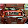 Image 3 : MOBILE TOOLBOX WITH ASSORTED CONTENTS INCLUDING; ROTARY TOOL, 7" SANDER, WRENCHES & MORE