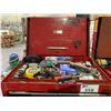 Image 3 : SEARS CRAFTSMAN MOBILE TOOLBOX WITH ASSORTED CONTENTS INCLUDING; DRILL BITS, WRENCHES, JIG SAW &