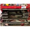 Image 4 : SEARS CRAFTSMAN MOBILE TOOLBOX WITH ASSORTED CONTENTS INCLUDING; DRILL BITS, WRENCHES, JIG SAW &