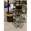 Image 1 : PLANTER POT & VINTAGE FOLD-OUT STEP CHAIR
