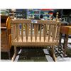 Image 1 : SWINGING WOOD BABY CRIB 40"X22"X42"