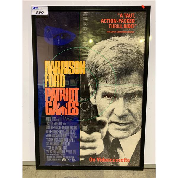 FRAMED PATRIOT GAMES MOVIE POSTER 28 X41 