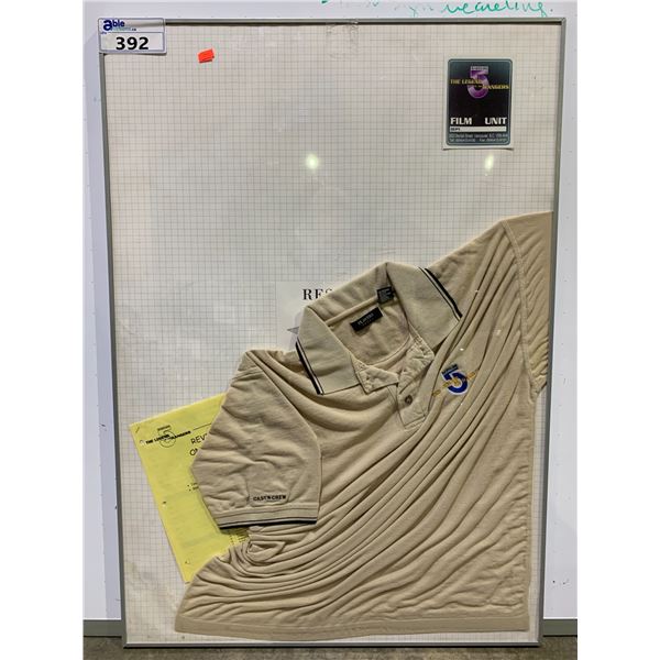 FRAMED THE LEGEND OF THE RANGERS 5 FILM UNIT POLO SHIRT 28"X39"