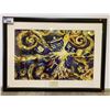 Image 1 : FRAMED PRINT BY VINCENT VAN GOGH TITLED "BLUE BOX EXPLODING" 42"X30"